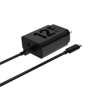 موتورولا شاحن حائط، 125 واط، USB-C، أسود - PG38C06631