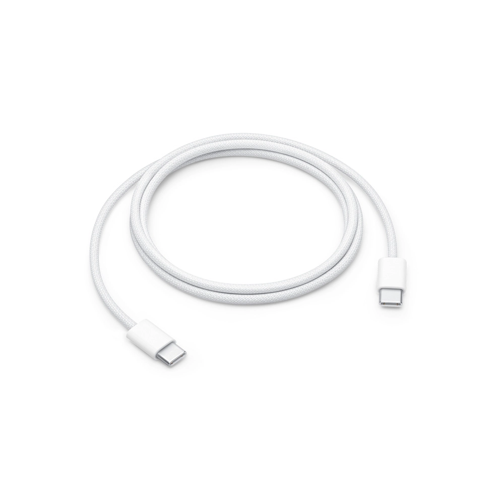 أبل , كابل شحن منسوج USB من النوع C ، 1 متر، أبيض