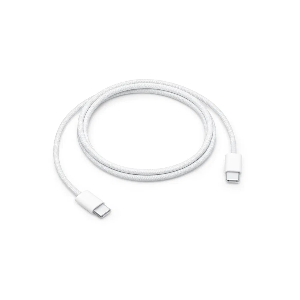 أبل , كابل شحن منسوج USB من النوع C ، 1 متر، أبيض