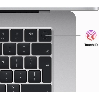 أبل ماك بوك اير، إم 2، 8 جيجا، 256 جيجا، بصمه، 15.3 بوصة، فضي