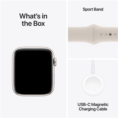 Apple Watch SE GPS 44mm Starlight Aluminium Sport Band - S/M
