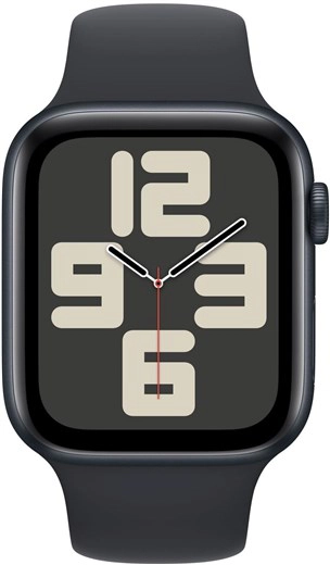 Apple Watch SE GPS 44mm Midnight Aluminium Sport Band - S/M