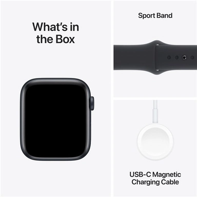 Apple Watch SE GPS 44mm Midnight Aluminium Sport Band - S/M