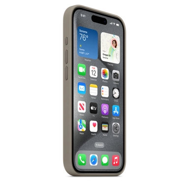 Apple iPhone 15 Pro Silicone Case with MagSafe Clay