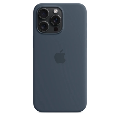 Apple iPhone 15Pro Max Silicone Case with MagSafe-Storm Blue