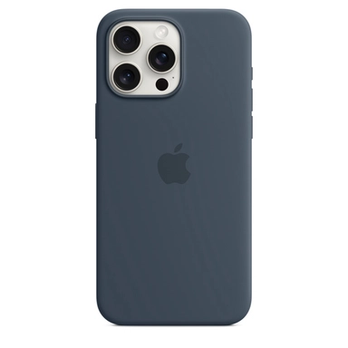 Apple iPhone 15Pro Max Silicone Case with MagSafe-Storm Blue