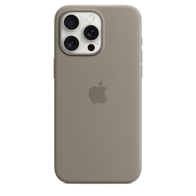 Apple iPhone 15 Pro Max Silicone Case with MagSafe Clay