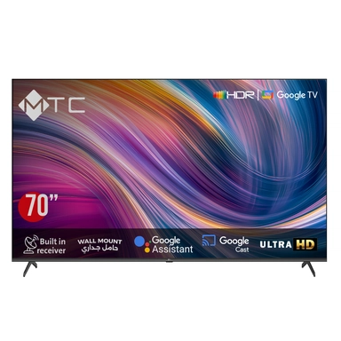 شاشة 70 MTC ,بوصة GOOGLE  TV, سمارت, MT70UH450GO-UHD