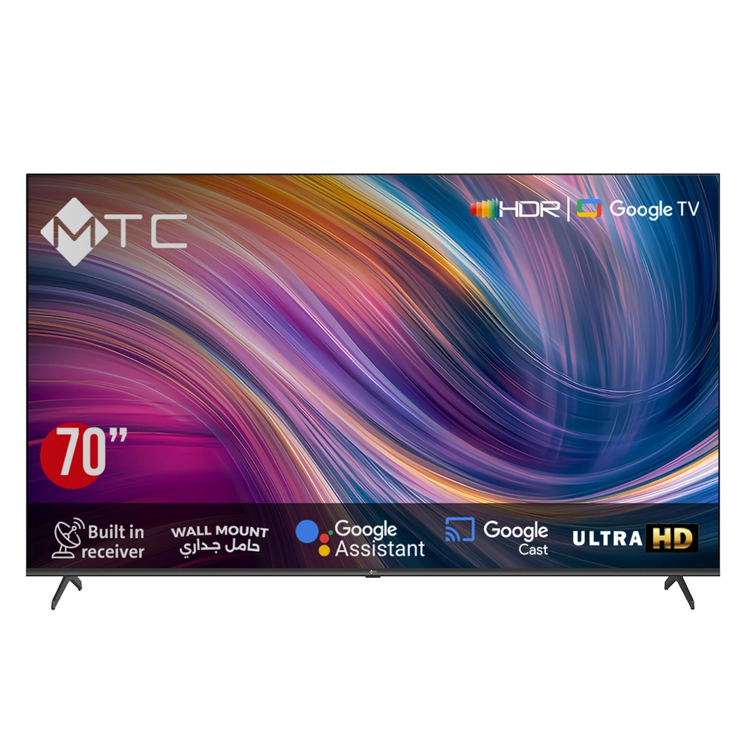 شاشة 70 MTC ,بوصة GOOGLE TV, سمارت, MT70UH450GO-UHD