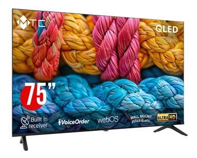 MTC 75-inch UHD Smart QLED TV, WebOS, Wall Mount Included – QMT75UH700WOS