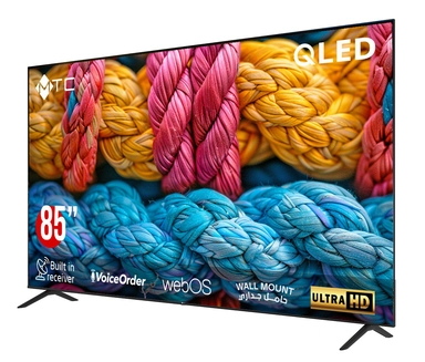 MTC 85-Inch QLED UHD TV, Smart WebOS with Built-in Receiver, Includes Wall Mount – QMT85UH800WOS