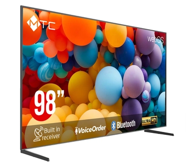شاشة تلفزيون MTC مقاس 98 بوصة 4K UHD ذكي DLED - موديل MT98UH600WOS