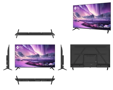 شاشة ام تي سي 32 بوصة دقة HD عادي DLED مع حامل جداري - MTCHD32NK24