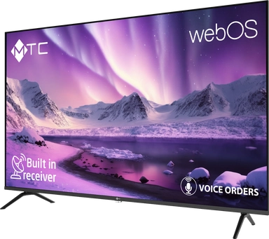 شاشة ام تي سي 55 بوصة دقة 4K UHD ذكي مع حامل جداري – MT55UH435BWOS