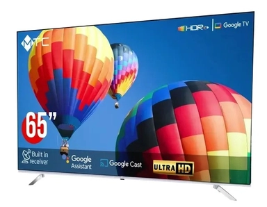 شاشة تلفزيون MTC مقاس 65 بوصة 4K UHD ذكي Google TV DLED - موديل MT65UH600GO