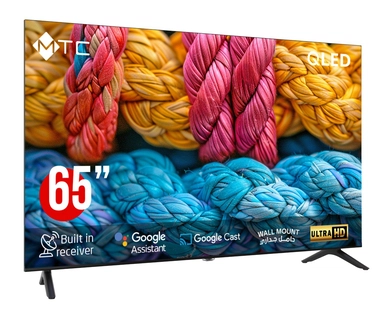 MTC TV 65 Inch 4K UHD Smart Google TV QLED With Wall Bracket - QMT65UH700GO