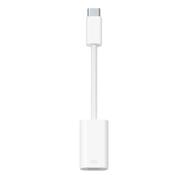 محول أبل USB-C إلى Lightning باللون الأبيض
