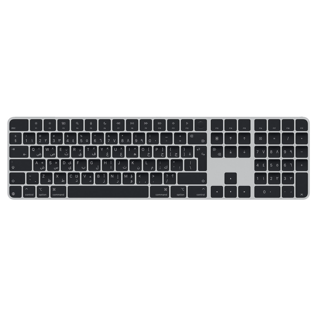 Apple Keyboard with Touch ID and Numeric Keypad Arabic Black