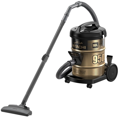 Hitachi Drum Vacuum Cleaner 18 Litre 2100 Watt Black, CV-950HBK