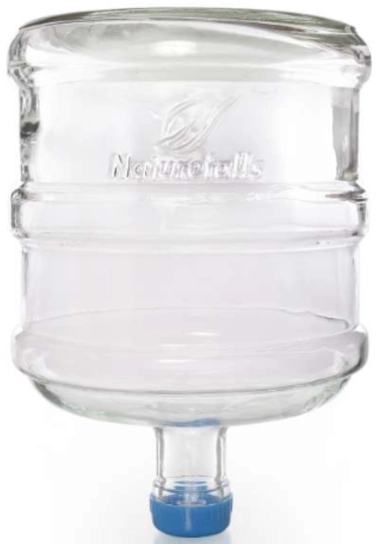 قارورة ناتشورال فاولز من الزجاج الصحي، سعة 10 لتر، شفاف -  A-014