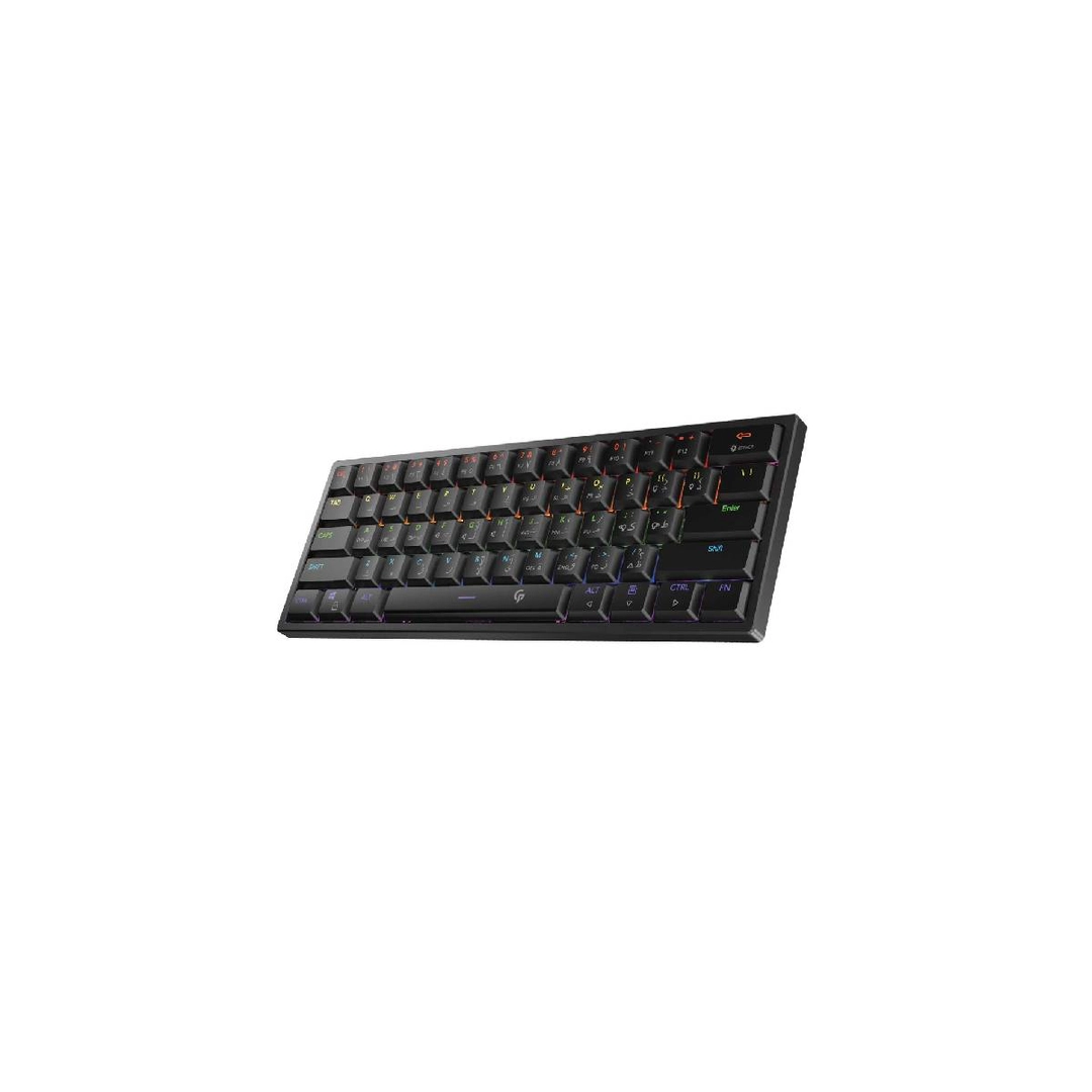 Porodo Low-Profile Mechanical TKL Keyboard Rainbow Black