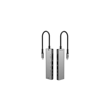 Baykron Usb-C Hub 7-In-1 With Card Reader And 100W Pd Silver