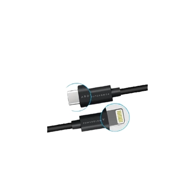 Powerology Fast Charge USB-C to Lightning PD Cable 3M Black
