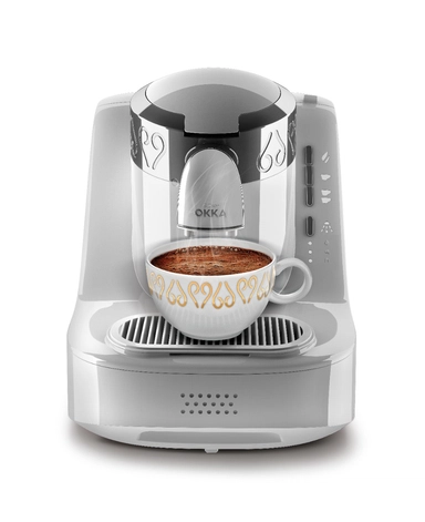 صانعة قهوة تركي 710 واط سعة كوبين ابيض كرومي OK002