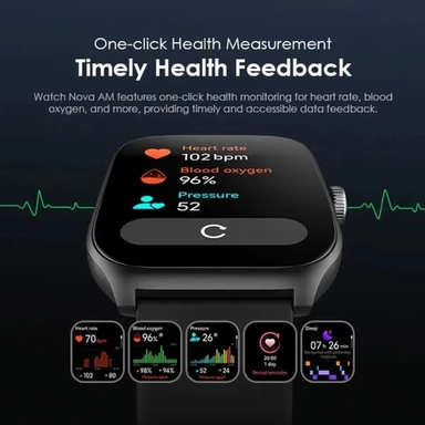 ساعة ذكية اورايمو نوفا اي ام، 2.01 بوصة، هيكل اسود، سوار اسود – OSW-812