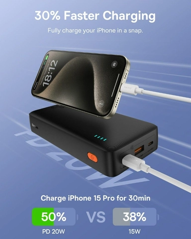 Baseus Airpow Fast Charge PowerBank 20000mAh 20W Cluster Bk