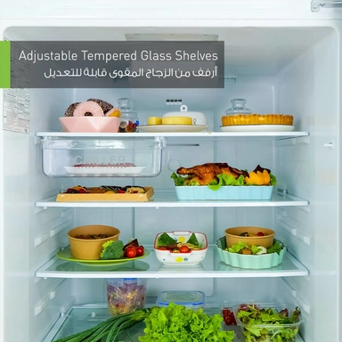 ثلاجة باناسونيك، بابين، سعة 14.4 قدم، فضي - NR-BC535VSSA