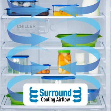 ثلاجة باناسونيك، بابين، سعة 14.4 قدم، فضي - NR-BC535VSSA