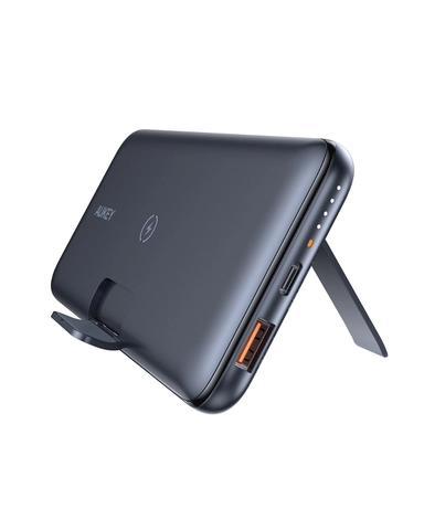 Aukey Stand Wireless Charge PBank 18W 3.0 10,000 mAh Black