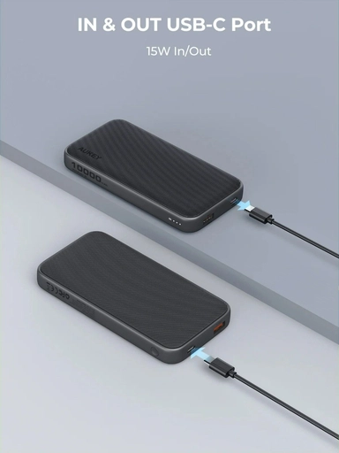 اوكي، بطارية متنقلة واي 46، 10000 مللي أمبير، 15 وات، رمادي