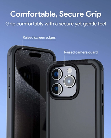 Aukey Hard Shell Iphone 15 Pro Max 3M Drop Protection Strong Magnetic Gray