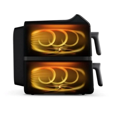 قلاية هوائية فيليبس بسلتين مزدوجة، 10 لتر، 2750 واط، أسود - NA460/00