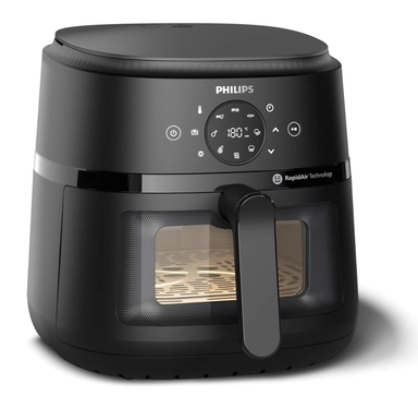 قلاية هوائية فيليبس 2000 سيريز ديجيتال، 6.2 لتر، 1700 واط، اسود - NA230/00
