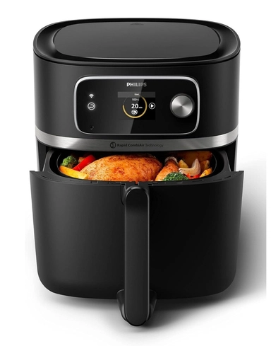 قلاية هوائية فيليبس كومبي XXL ديجيتال، 8.3 لتر، 2200 واط، اسود - HD9880/91