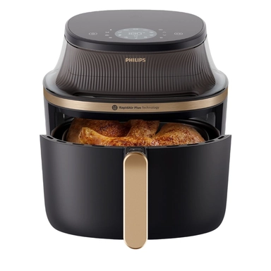 قلاية هوائية من سلسلة فيليبس 3000 (رقمية)، سعة 6.2 لتر، قدرة 1700 واط، أسود - NA332/00