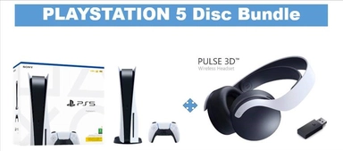 PlayStation 5 Console With Pulse 3D Headset Bundle, CFI-1116A-CFI-ZWH1