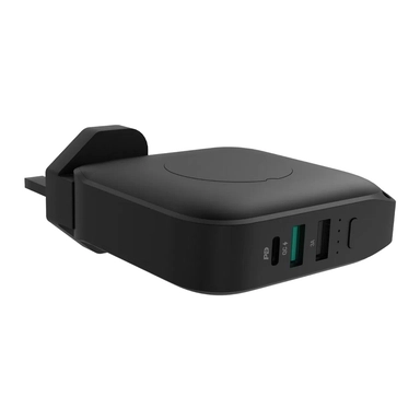 Powerology Wall Charger Powerbank 10000mAh Wireles 20W Black