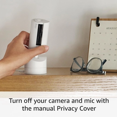 Ring Pan Titl Indoor Camera See 360 HD Video Two Way Talk Black