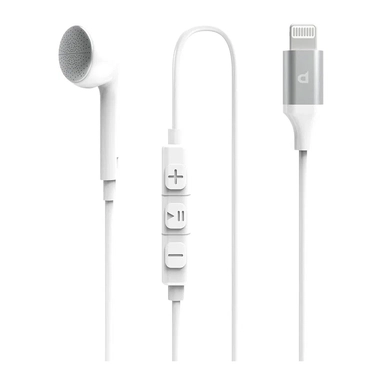 Powerology Mono Earphone Lightning Connector White