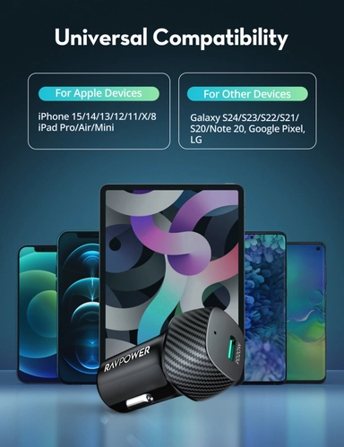 راف باور، شاحن جداري PC1041، شاحن سيارة VC1017، كابل CB1021