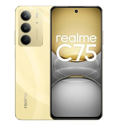 ريلمي سي 75، 256 جيجابايتن 8 جيجابايت رام، 4G، شريحتين اتصال – ذهبي لامع
