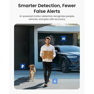 Reolink Altas 2K 4MP Wireless Outdoor & Indoor Bullet Battery & Solar Security Camera with 10s Pre-Recording, White - BWB2K01W