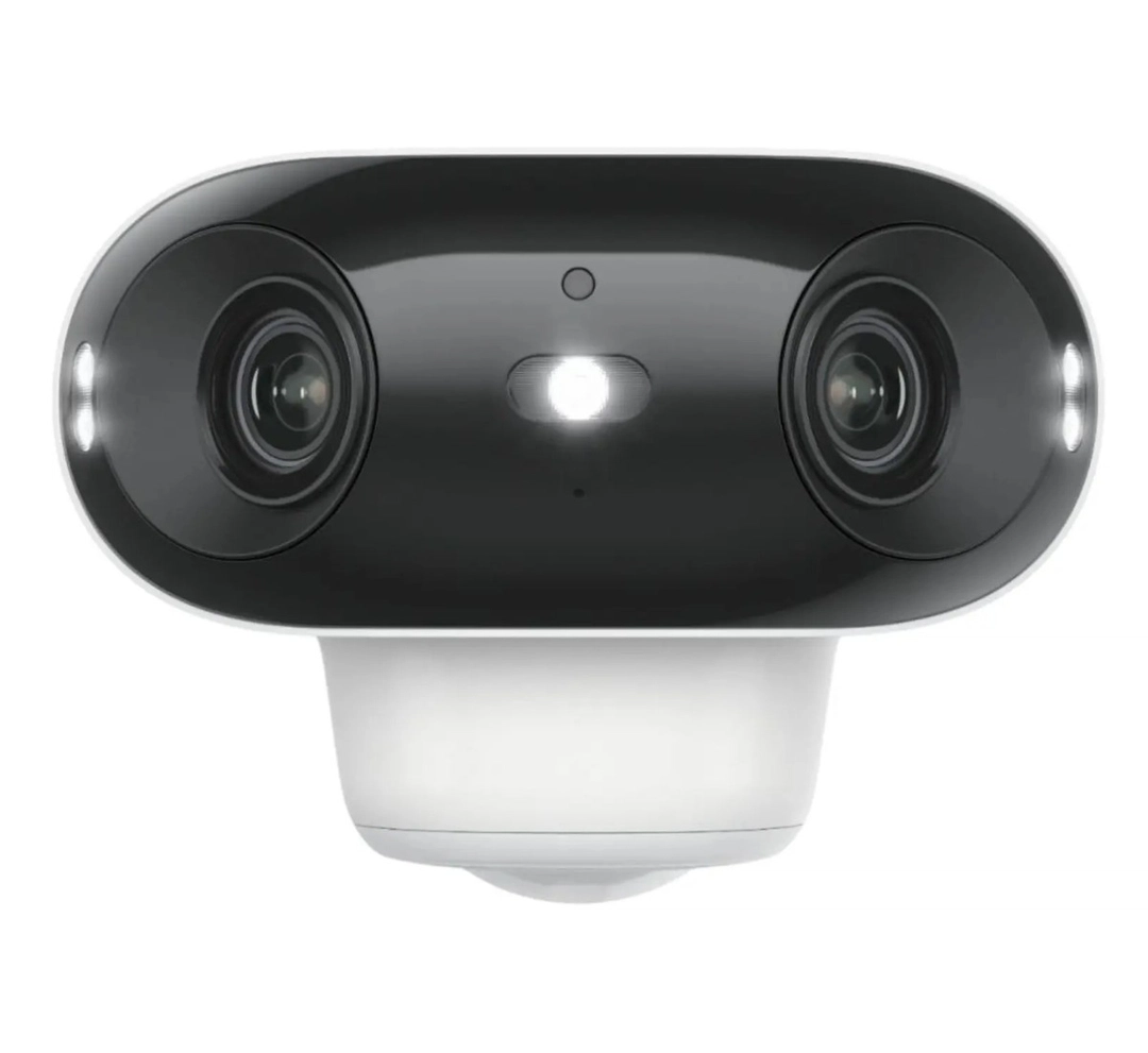 Reolink Argus 4 Pro 4K 8MP Wireless Outdoor Dual-Lens 180° Panorama Solar & Battery Security Camera, White - BWB4K01W