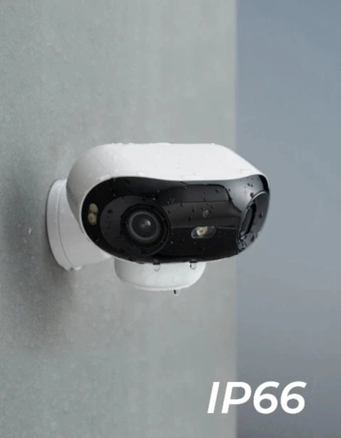 Reolink Argus 4 Pro 4K 8MP Wireless Outdoor Dual-Lens 180° Panorama Solar & Battery Security Camera, White - BWB4K01W