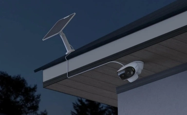 Reolink Argus 4 Pro 4K 8MP Wireless Outdoor Dual-Lens 180° Panorama Solar & Battery Security Camera, White - BWB4K01W