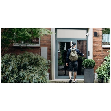 ريولينك مراقبة Argus Series B320 لاسلكية خارجية تعمل بالبطارية/الطاقة الشمسية، 3 ميجابكسل Super HD، ابيض - BWB2K07SP